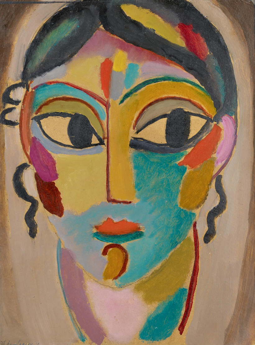 Mystic Head: Girl’s Head (Frontal), painted by Alexej von Jawlensky in 1918.
