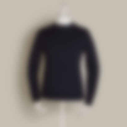 Soft Extrafine Merino Wool Sweater in Dark Navy