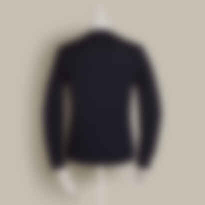 Soft Extrafine Merino Wool Sweater in Dark Navy