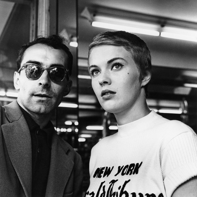 Jean-Luc Godard and Jean Seberg on the set of Breathless (1960).