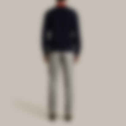 Soft Extrafine Merino Wool Sweater in Dark Navy