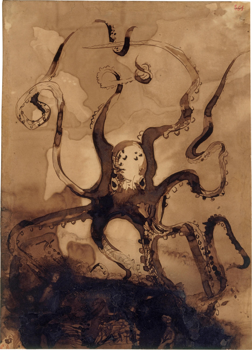 Octopus, by Victor Hugo, 1866–69.